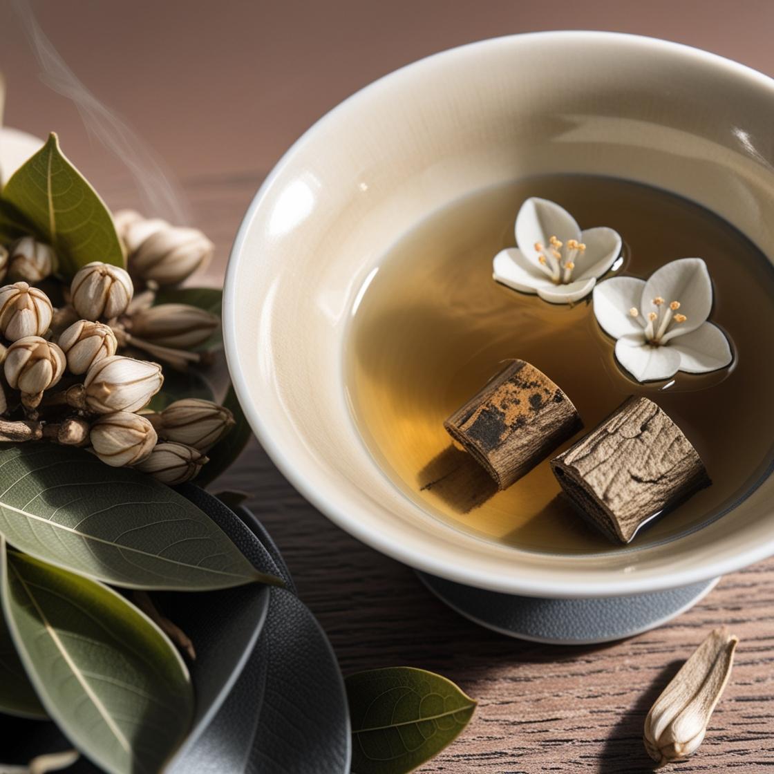 杜仲茉莉花茶茶汤
