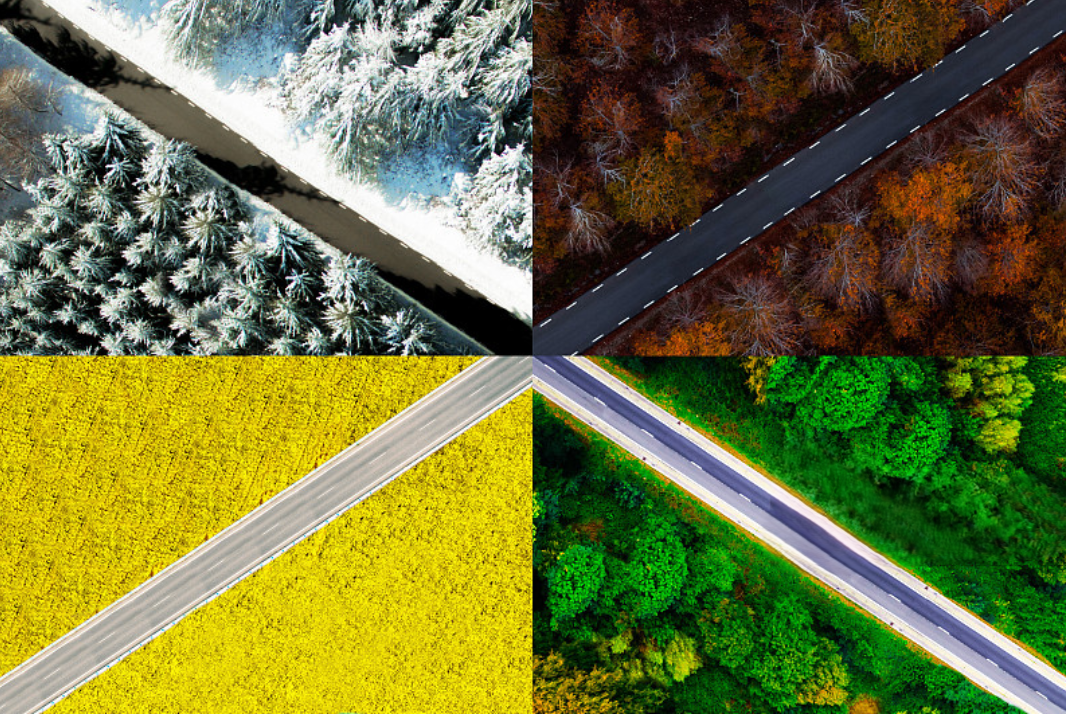 四季变化自然风光